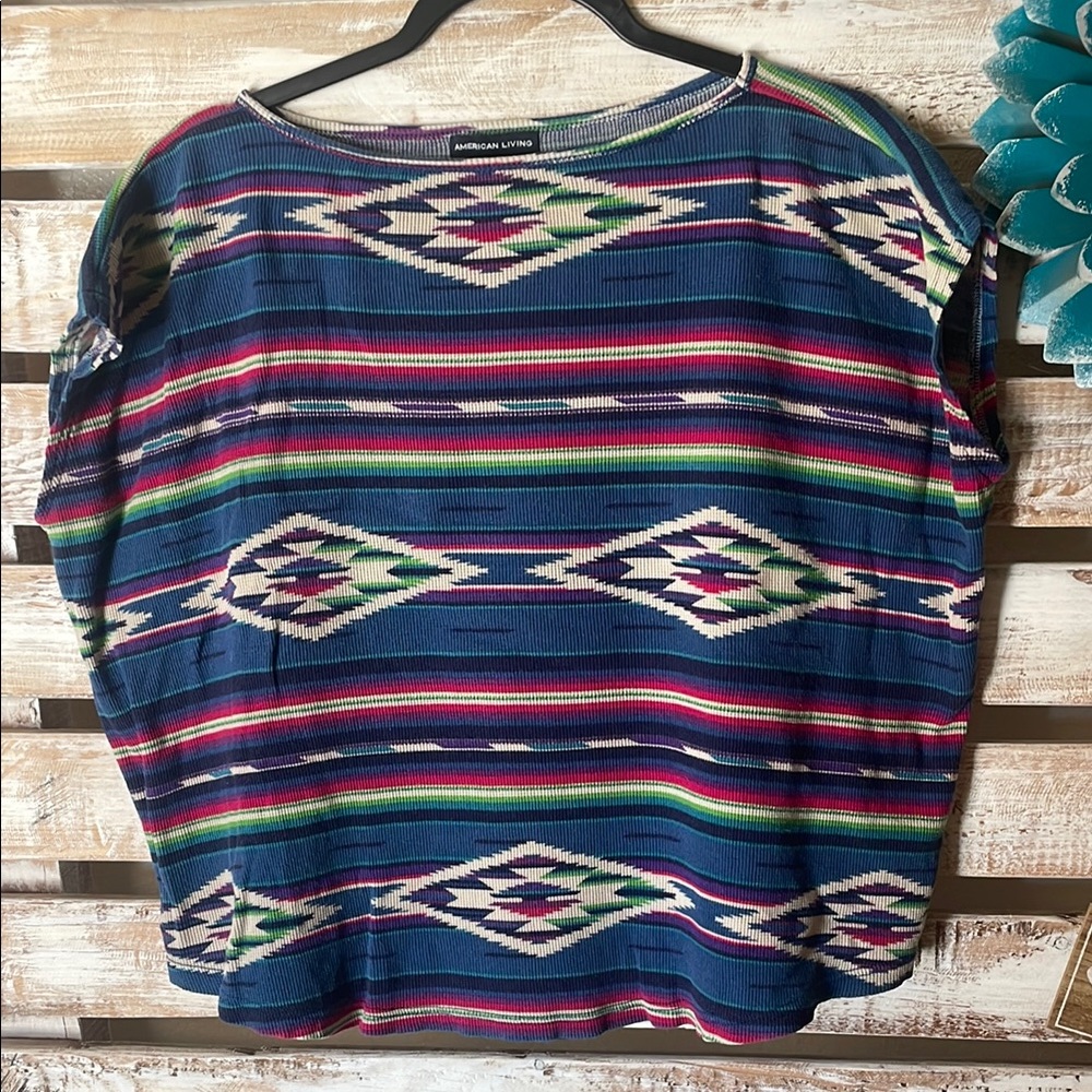 🔥🔥 3/$20
American Living Lightweight Sweater Small Aztec Southwestern |Geometric